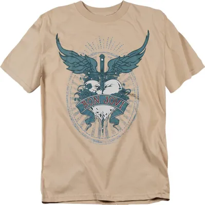 Produktbild von Bon Jovi - T-Shirt für Herren/Damen Uni TV26902 (3XL) (Sand)