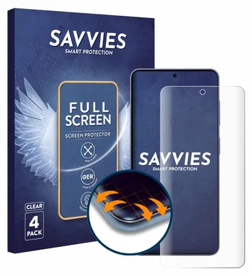 Produktbild von 4x Savvies Fullscreen Schutzfolie für Samsung Galaxy S26 Displayschutz Folie Fullcover Klar Transparent