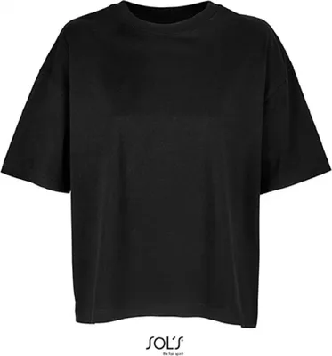 Produktbild von SOLs 03807 | WomenŽs Boxy Oversized T-Shirt - Gekämmte Baumwolle - Farbe: Deep Black - Größe: XL