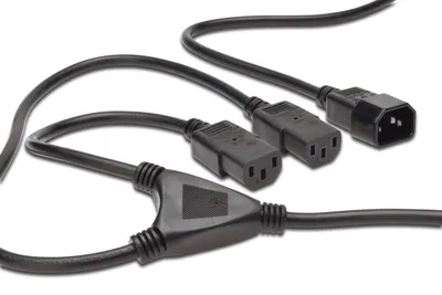 Zdjęcie produktu dla DIGITUS Y-Netzanschlusskabel, 1,7m, schwarz