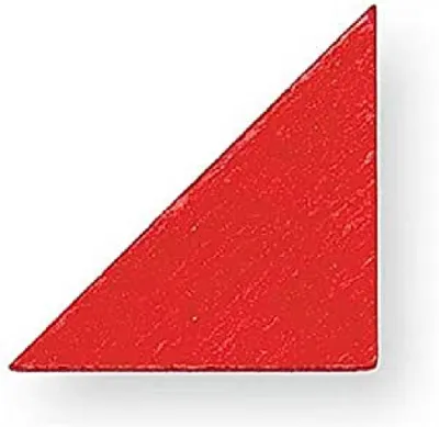 Produktbild von Holzspielzeug Legematerial Rechtw. gleichschenkliges Dreieck Rot 24 Stück LxB 25x25mm