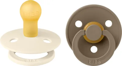 Produktbild von BiBs Schnuller Dark Oak / Ivory 0-6 Monate 2 Stück