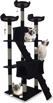 Produktbild von Bituxx Katzenkratzbaum XL Schwarz MS-16649