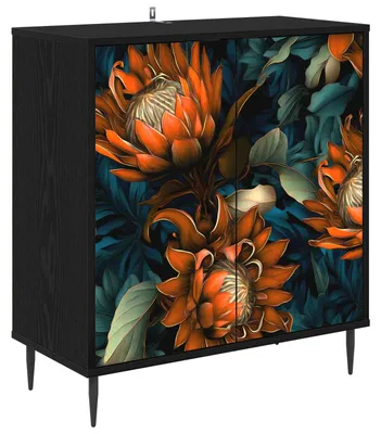 Produktbild von Sideboard LOCHEM Schwarz Eichen-Optik 69 x 33 x 76 cm