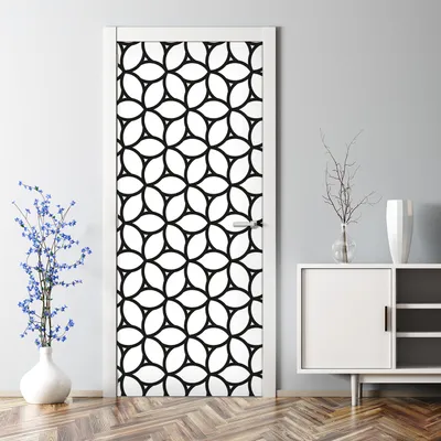 Produktbild von Dekorative Aufkleber selbstklebend Klebefolie Türaufkleber Türposter  Geometrische Formen 77 x 200 cm
