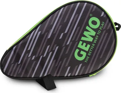 Produktbild von Tischtennisschlägerhülle GEWO Rundhülle Stripes, Tischtennishülle Schwarz/Lime