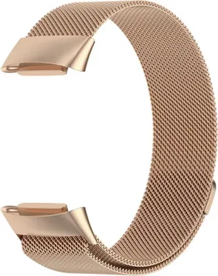 Productafbeelding van CHPN - Horlogeband - Bandje geschikt voor Fitbit - Fitbit Charge 3/4 - Milanais horlogeband voor Fitbit - Roségoud - S/M - Horlogeband - Exclusief Fitbit - Bandje - Armband - Stappenteller