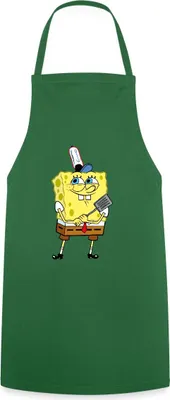 Produktbild von Spreadshirt SpongeBob Schwammkopf Burger Braten Kochschürze, One size, Grün