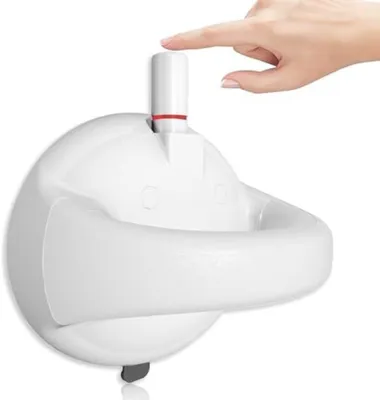 Productafbeelding van PromoHome® Badgreep met zuignap – Veiligheidsgreep voor douche en bad, zonder boren, wit, 15x15x12 cm