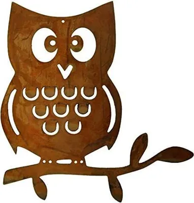 Produktbild von Rostikal Rost Deko Eule Tierfigur 15 x 15 cm Edelrost Deko zum Hängen Vintage Herbstdeko