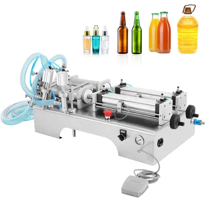 Productafbeelding van Vulmachine - Vloeistofvuller - Flessenvuller - Pneumatische Vulmachine - Vloeistof Dispenser - Twee Vulmondjes