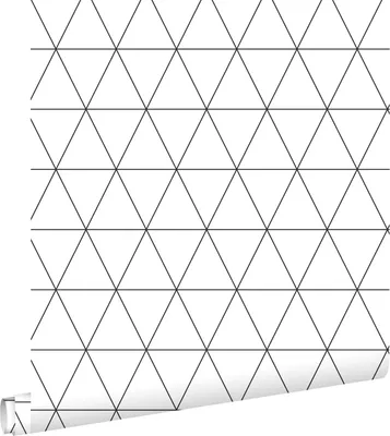 Produktbild von ESTAhome Tapete grafische Dreiecke Weiß und Schwarz 53 cm x 10.05 m