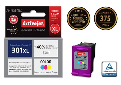 Produktbild von Activejet Czarny Tusz Zamiennik HP 301XL Premium 21 ml