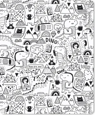 Produktbild von MuchoWow® Mauspad Mousepad Muster - Dinosaurier - Telefon 30x40 cm - Mousepads - Maus Mat - Pad - Mausunterlage - Mausmatten