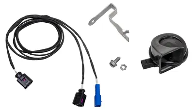 Für VW Polo AW1 Original Kufatec Nachrüst- Set Doppelton Signalhorn Fanfare in der Farbe von KUFATEC GmbH & Co. KG