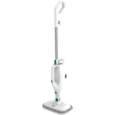 Produktbild von Heinner Dampfmopp 1400 W, 420 ml, Aufheizzeit 15 Sek., über 130 °C, Weiß/Blau