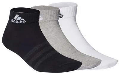 Produktbild von Adidas - Knöchelsocken für Herren/Damen Uni(3er-Pack) PP2248 (37 EU - 39,5 EU) (Weiß/Schwarz/Grau)