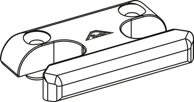 Image de ROTO NT/NX Gâche bois Eurofeuillure 30 mm 13V zinc avec 2 tenons de perçage