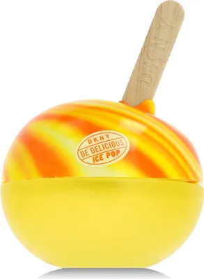 A product shot of a perfume bottle shaped like an ice pop.