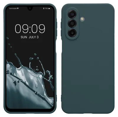 Produktbild von kwmobile Handyhülle für Samsung Galaxy A17 4G / 5G Hülle - weiches Handy Silikon Case - Schutzhülle Cover - Dunkler Schiefer