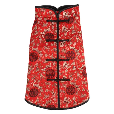 Produktbild von Hundewintermantel,Hundekaltwetterjacke,Hunde Neujahrskleidung,Hundewarmes Fell,Hundekleidung rot,Hundewinterkleidung
