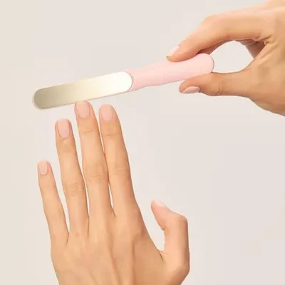 Zdjęcie produktu dla Pilnik do paznokci stal nierdzewna ergonomiczny zakrzywiony profesjonalny