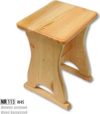 Zdjęcie produktu dla Hoker, drewniany hoker, taboret, drewniany taboret, solidny krzesło kuchenne z drewna sosnowego, ławka