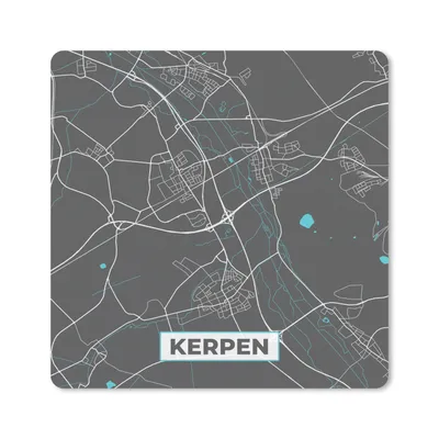 Produktbild von MuchoWow® Mauspad Mousepad Deutschland - Blau - Kerpen - Stadtplan - Karte 20x20 cm - Mousepads - Maus Mat - Pad - Mausunterlage - Desk Mat - Bureauartikeln