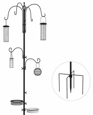 Produktbild von PawHut Vogel Futterstation 226 cm Vogelfutterstation mit 4 Futterspendern