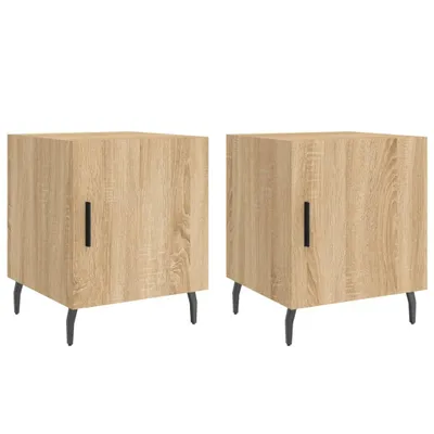 Produktbild von Nachttische 2 Stk. Sonoma-Eiche 40x40x50 cm Holzwerkstoff