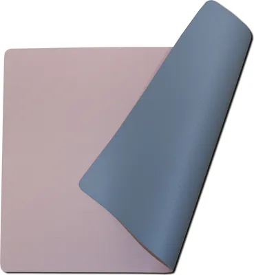 Produktbild von 4er Set Platzsets - Abwaschbar - Lederlook - Kunstleder - Rechteckig - Doppelseitig - Tischsets - Platzdeckchen -Rosa & Hellblau - 30x43cm