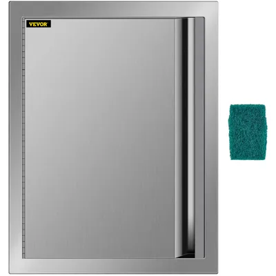 Immagine prodotto di VEVOR 43X61cm BBQ porta singola porta camino porta pulizia porta cottura esterna Islanda acciaio inox