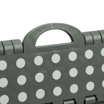 Produktbild von Relaxdays Klapphocker faltbar, 10er Set, Camping Hocker, Kinder Badhocker, bis 150 kg, Kunststoff, HBT 30x37x29 cm, grau
