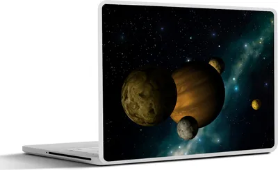 Produktbild von MuchoWow® Laptop Aufkleber Sticker Cover Planeten - Sterne - Mond 36.5x27.5 cm - Laptop-Sticker