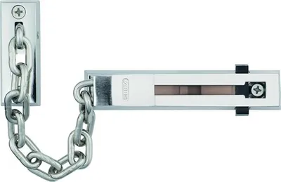 Produktbild von ABUS Türkette SK66 für Haustür und Wohnungstür – Sicherheitskette mit Kindersicherung geeignet für links und rechts schließende Türen – Nickel