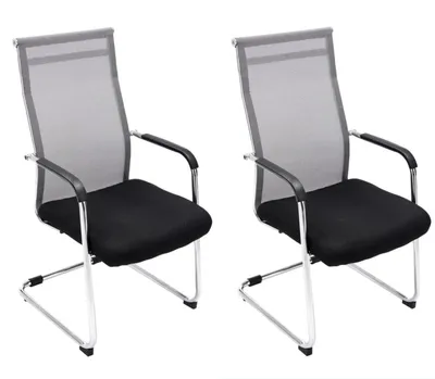 Produktbild von 2er Set Besucherstühle Brenda grau