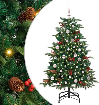 Immagine prodotto di Maison Exclusive - Albero di Natale artificiale con 150 LED e supporto, verde, 150 cm