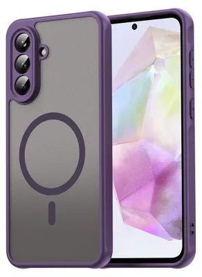 Immagine prodotto di Custodia magnetica MagSafe per Samsung Galaxy A56 5G con protezione per fotocamera, viola opaco