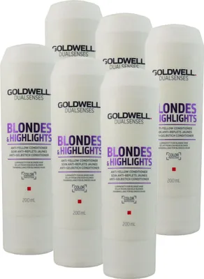 Produktbild von Goldwell Blondes & Highlights 6 x 200 ml Anti-Yellow Conditioner Set