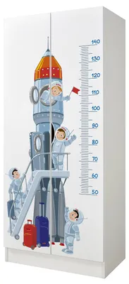 Immagine prodotto di Armadio bianco con due ante per la cameretta dei bambini
