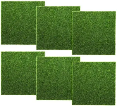 Obrázek produktu pro Umělá tráva – miniaturní zahrada 15 x 15 cm, zelená, dekorace pro kutily