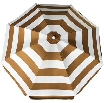 Produktbild von Sonnenschirm - gold/weis - gestreift - 140 cm - UV-Schutz