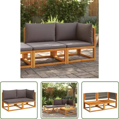 Imagen del producto de Sofá de jardín "The Living Store" con cojines, para dos personas, fabricado en madera de acacia maciza