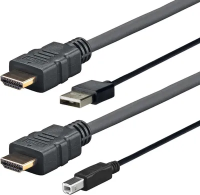 Obrázek produktu pro Vivolink PROHDMIUSBAB5AMP, 5 m, Samec, Samec, Přímý, Přímý, Zlato