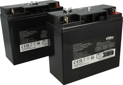 Produktbild von vhbw 2x Akku kompatibel mit APC SU1000XL, SU1000XLNET, SMT1500, SMT1500I, SU1400, SU1400BX120, SU1400NET, 1500VA USV (18000 mAh, 12 V, AGM)