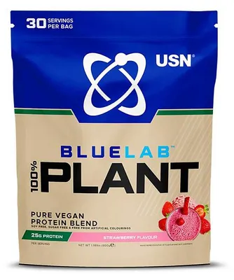 Produktbild von 100% Plant Protein Proteinpulver, Erdbeere, 900 g