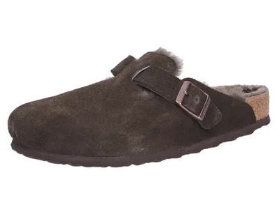 Produktbild von Birkenstock Boston Shearl g Frauen Sandale Aus Wildleder Mit E em Riemen Moca – 5,5 UK - 39 EU - 8/8,5 US / Moka
