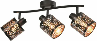 Produktbild von Deckenleuchte Kiga, schwarz, 3xE14, 40W, Metall, Abmessungen: 20x60x10 cm, IP20, Marke: Reality