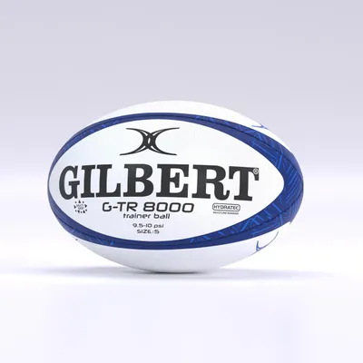 Image de Ballon de rugby Gilbert G-TR8000, bleu marine/blanc, taille 5