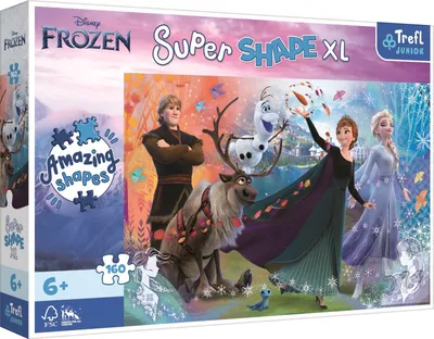 Obrázek produktu pro Trefl Puzzle Primo Super Shape Xxl 160 Disney Frozen Descopera Lumea Inghetata